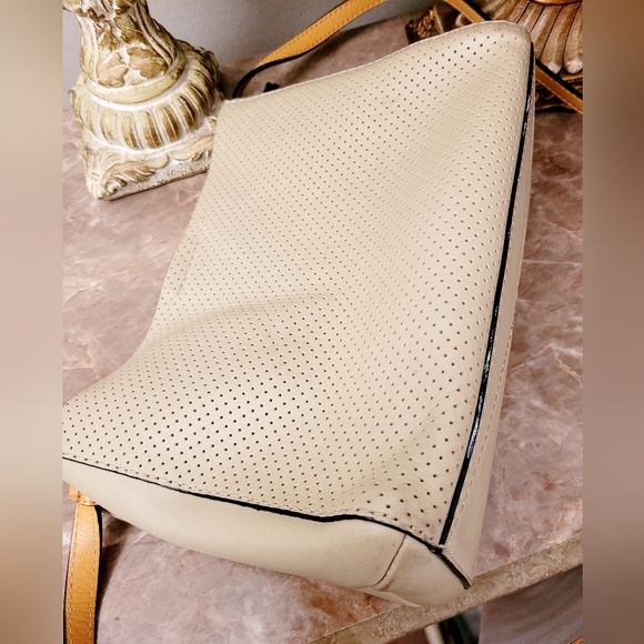 Rag&Bone Passenger Perforated 100%Cow Leather Crossbody Bag Light Sand/Taupe - Picture 16 of 16